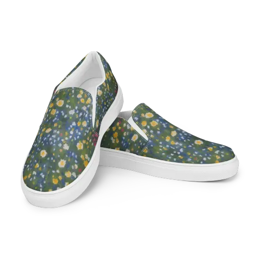 Meadow Reverie on a Women's Slip-On Canvas Shoes