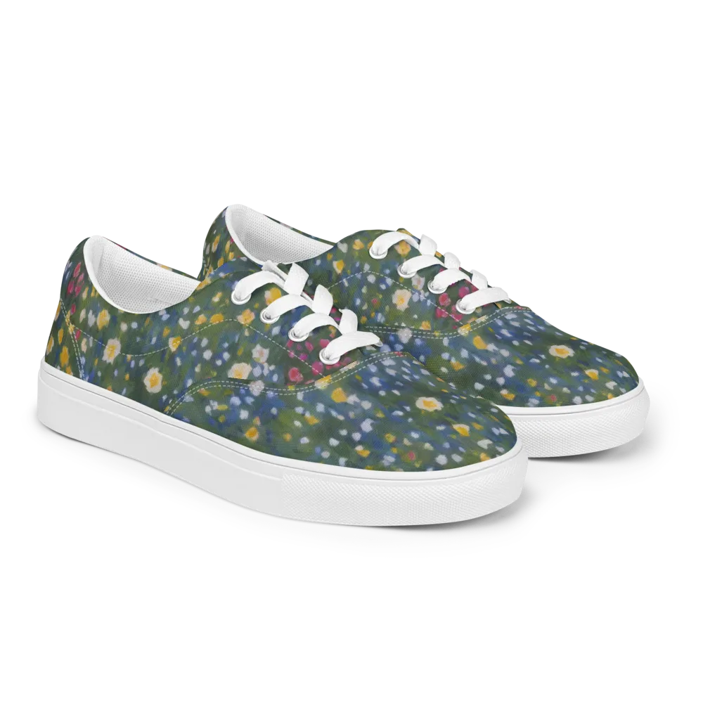 Meadow Reverie on Men's Lace-Up Canvas Shoes — Right Front