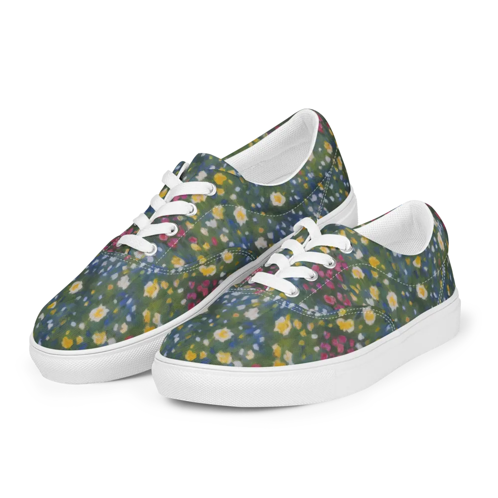 Meadow Reverie on Men's Lace-Up Canvas Shoes — Left Front