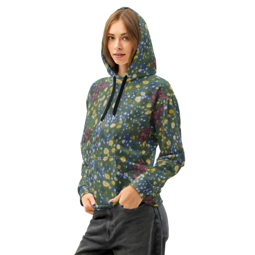 Meadow Reverie on a Cotton Hoodie