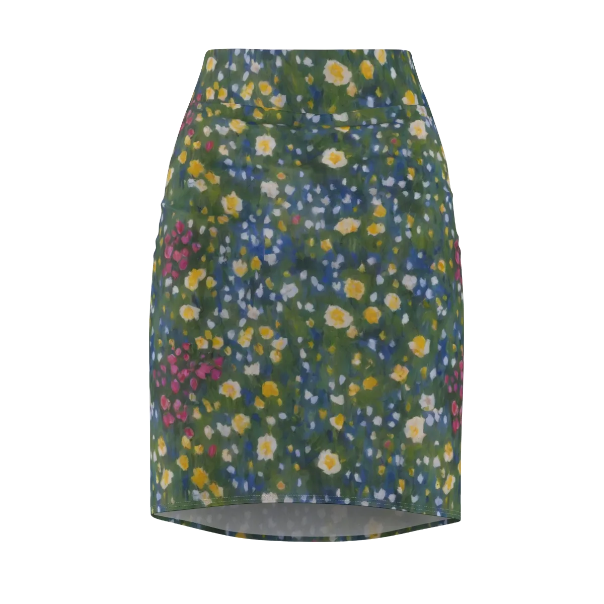 Meadow Reverie on Pencil Skirt — Front