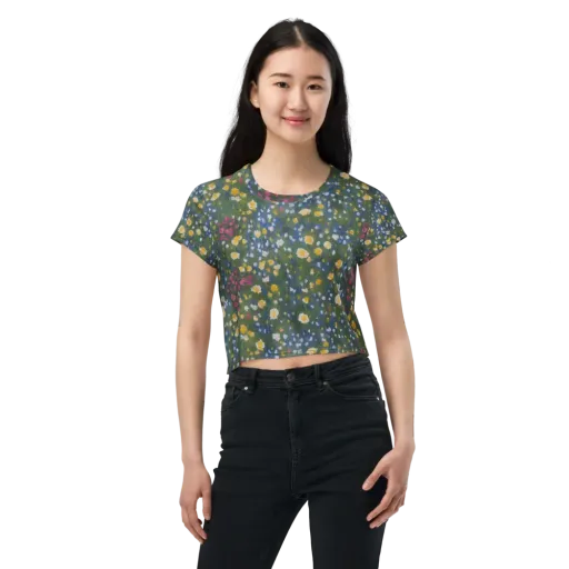 Meadow Reverie on a Crop Tee