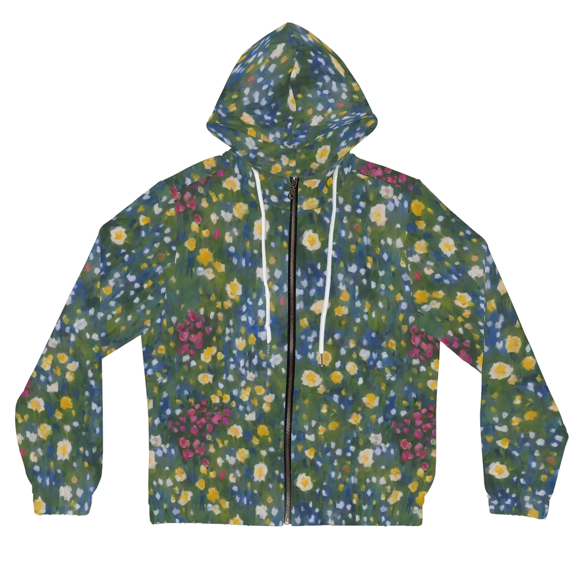 Meadow Reverie on Women's Full-Zip Hoodie — Front