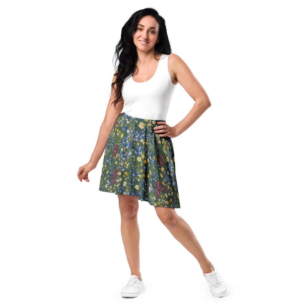 Meadow Reverie on Skater Skirt — Front