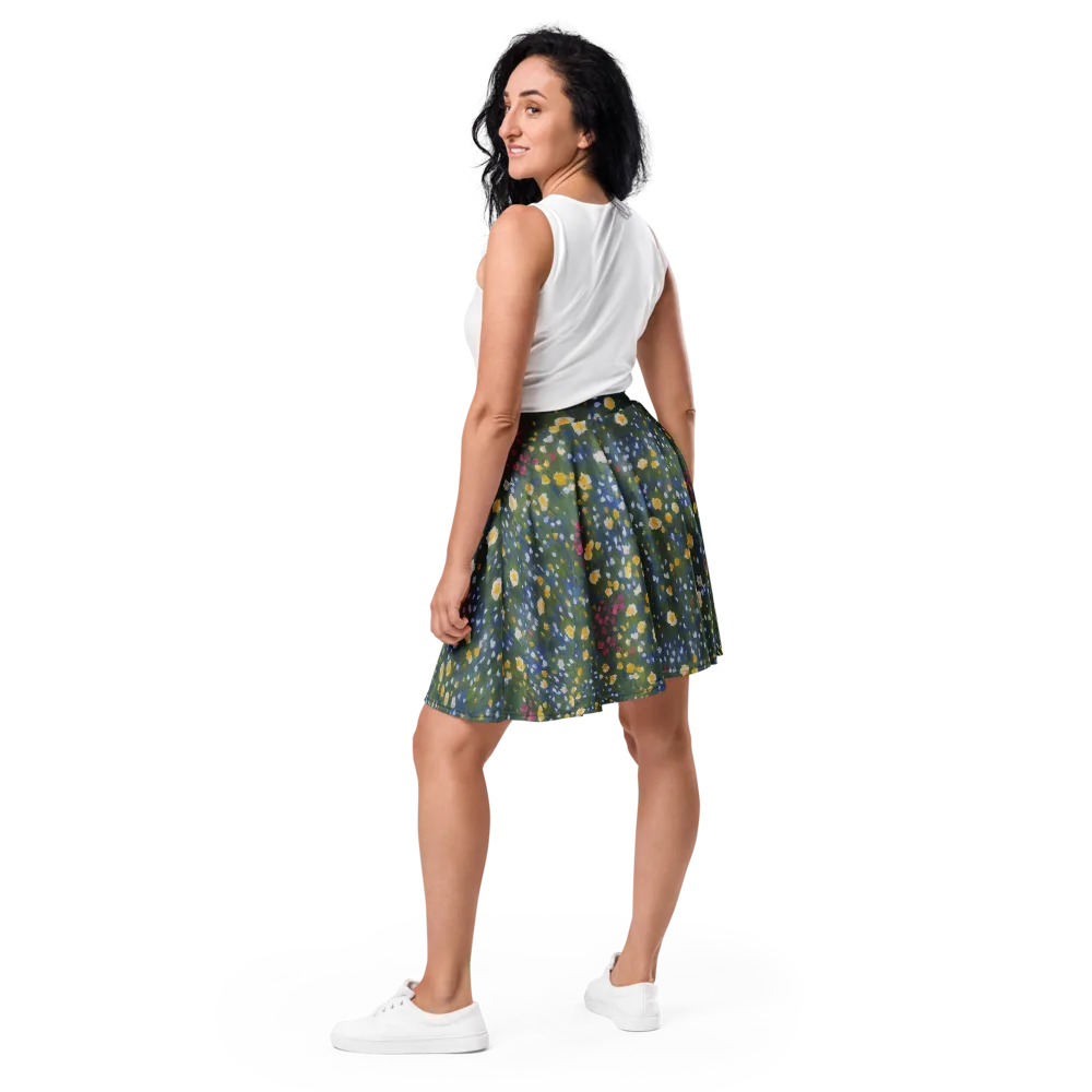 Meadow Reverie on Skater Skirt — Back