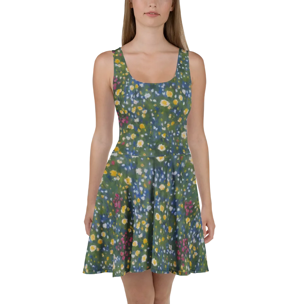Meadow Reverie on Skater Dress — Front