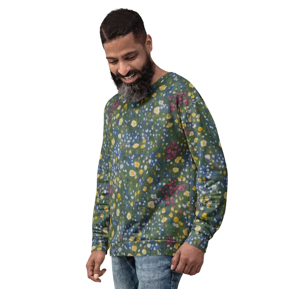 Meadow Reverie on Sweatshirt — Left Front