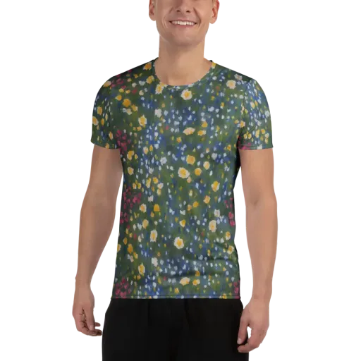 Meadow Reverie on a Men's Athletic T-Shirt