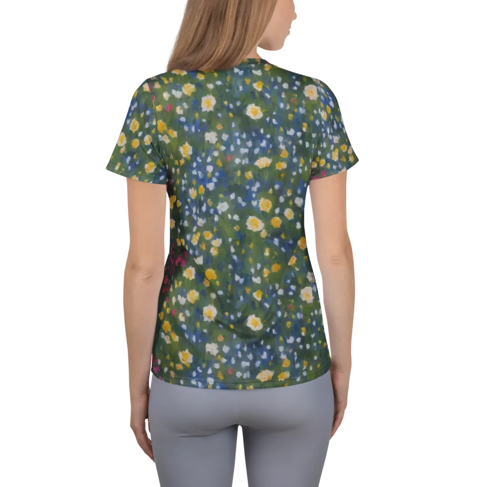 Meadow Reverie on Women's Athletic T-Shirt — Back