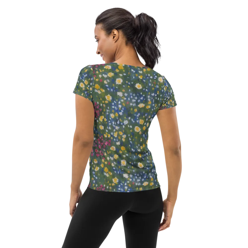 Meadow Reverie on Women's Athletic T-Shirt — Back