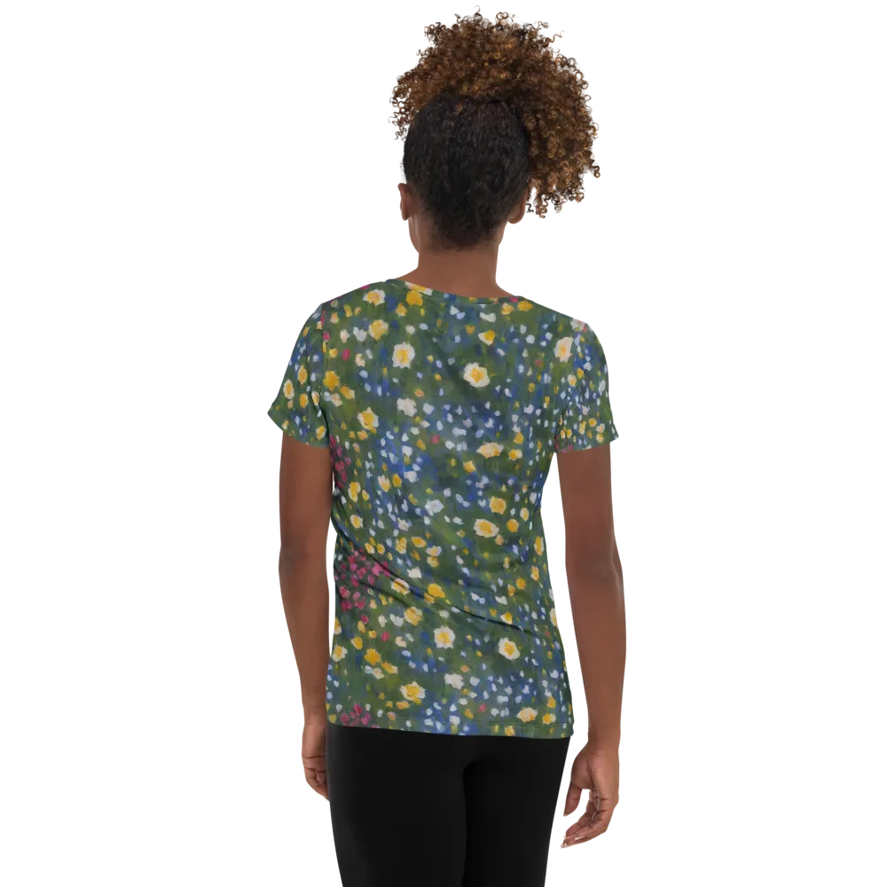 Meadow Reverie on Women's Athletic T-Shirt — Back