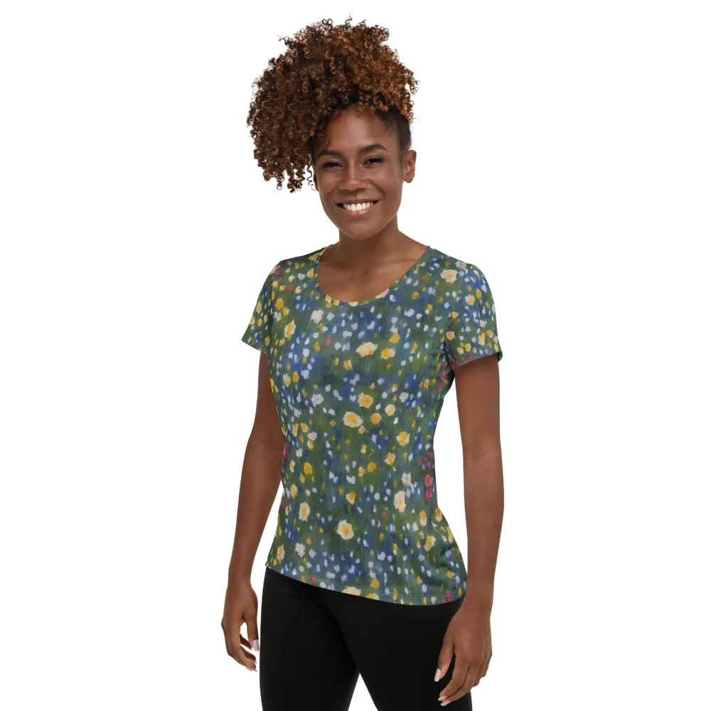 Meadow Reverie on Women's Athletic T-Shirt — Left