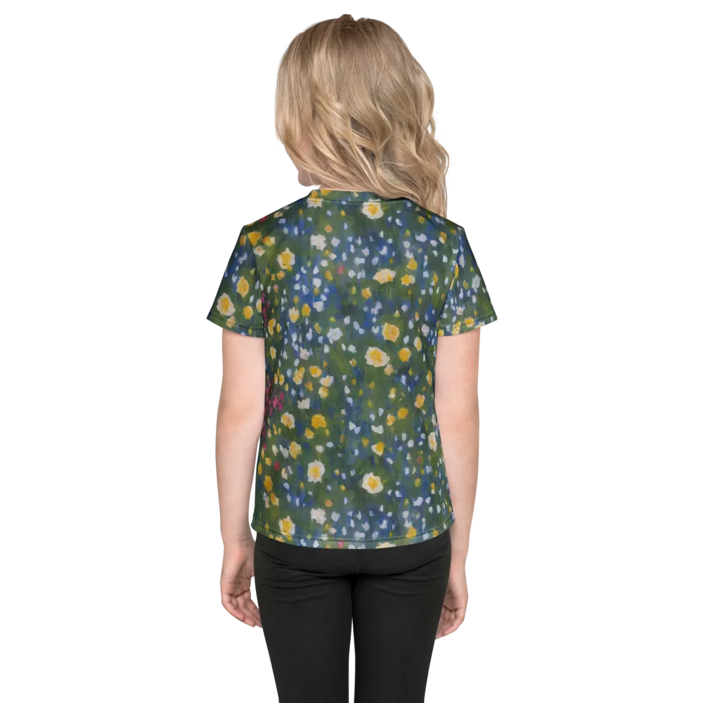 Meadow Reverie on Kids Crew Neck T-Shirt — Back