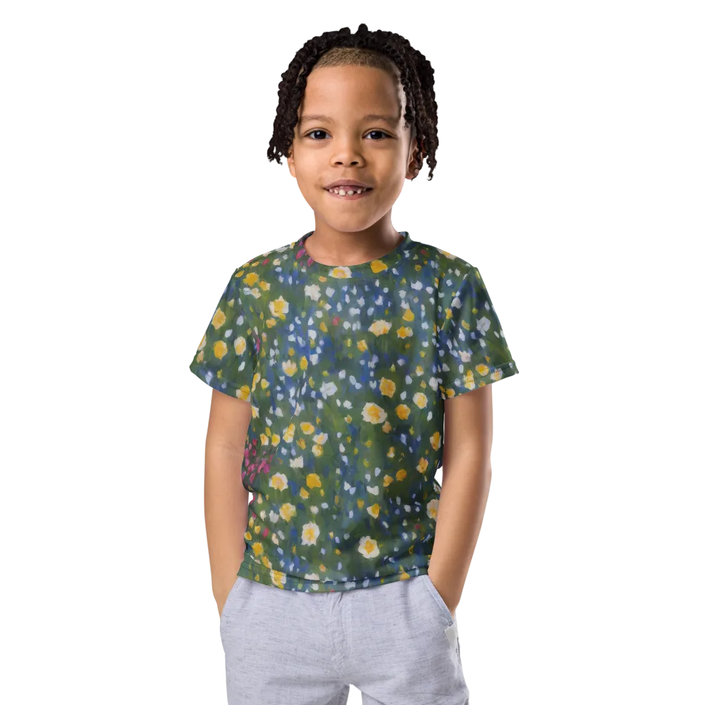 Meadow Reverie on Kids Crew Neck T-Shirt — Front