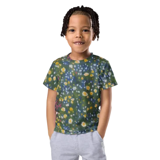 Meadow Reverie on a Kids Crew Neck T-Shirt