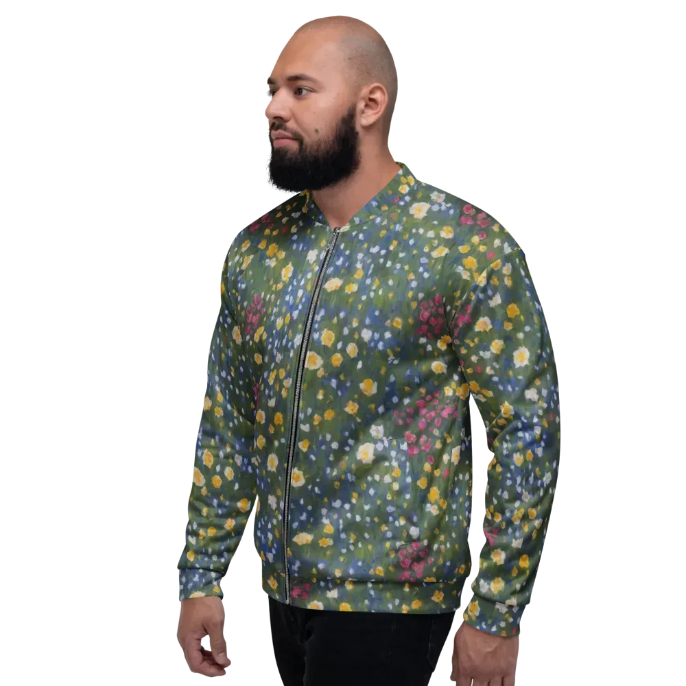 Meadow Reverie on Bomber Jacket — Left