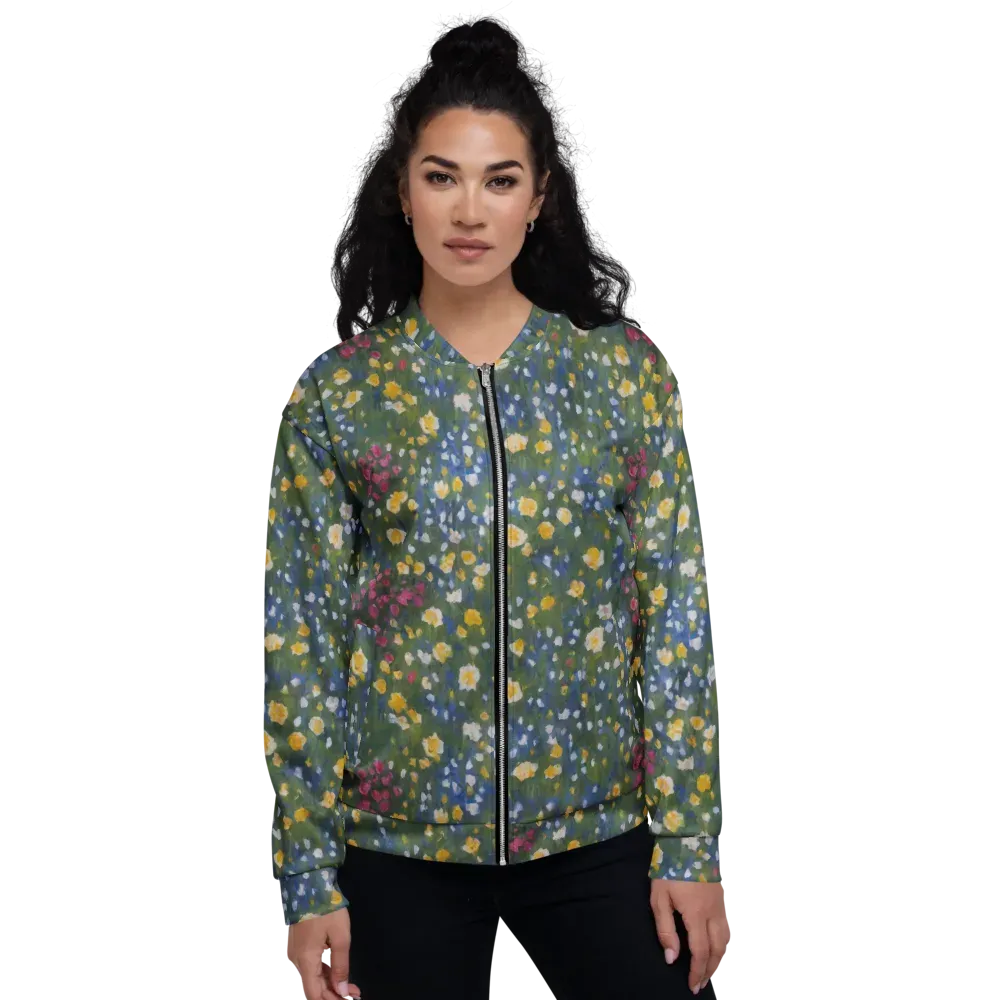 Meadow Reverie on Bomber Jacket — Front