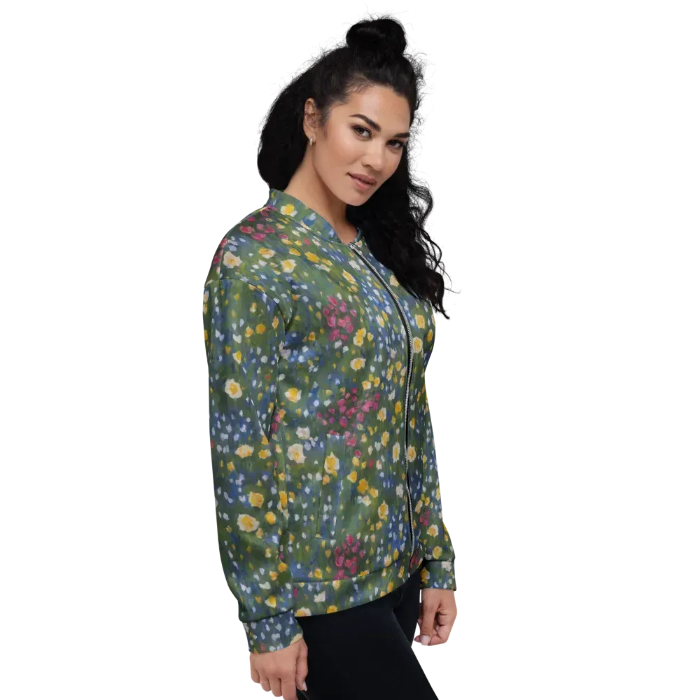 Meadow Reverie on Bomber Jacket — Right