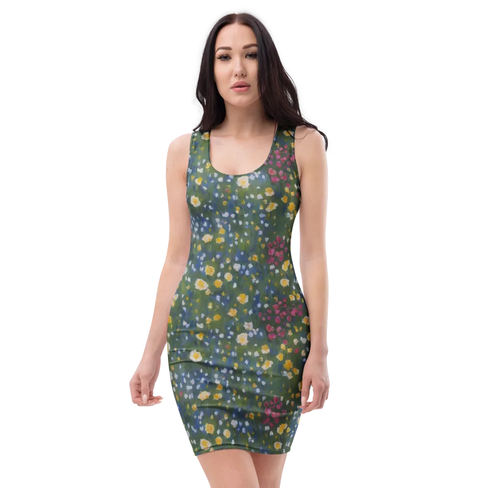 Meadow Reverie on Bodycon Dress — Front