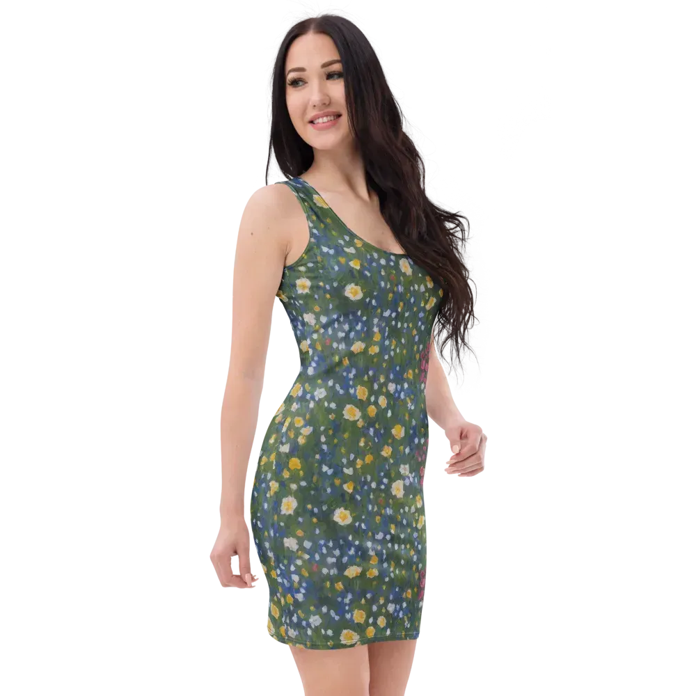 Meadow Reverie on Bodycon Dress — Right Front