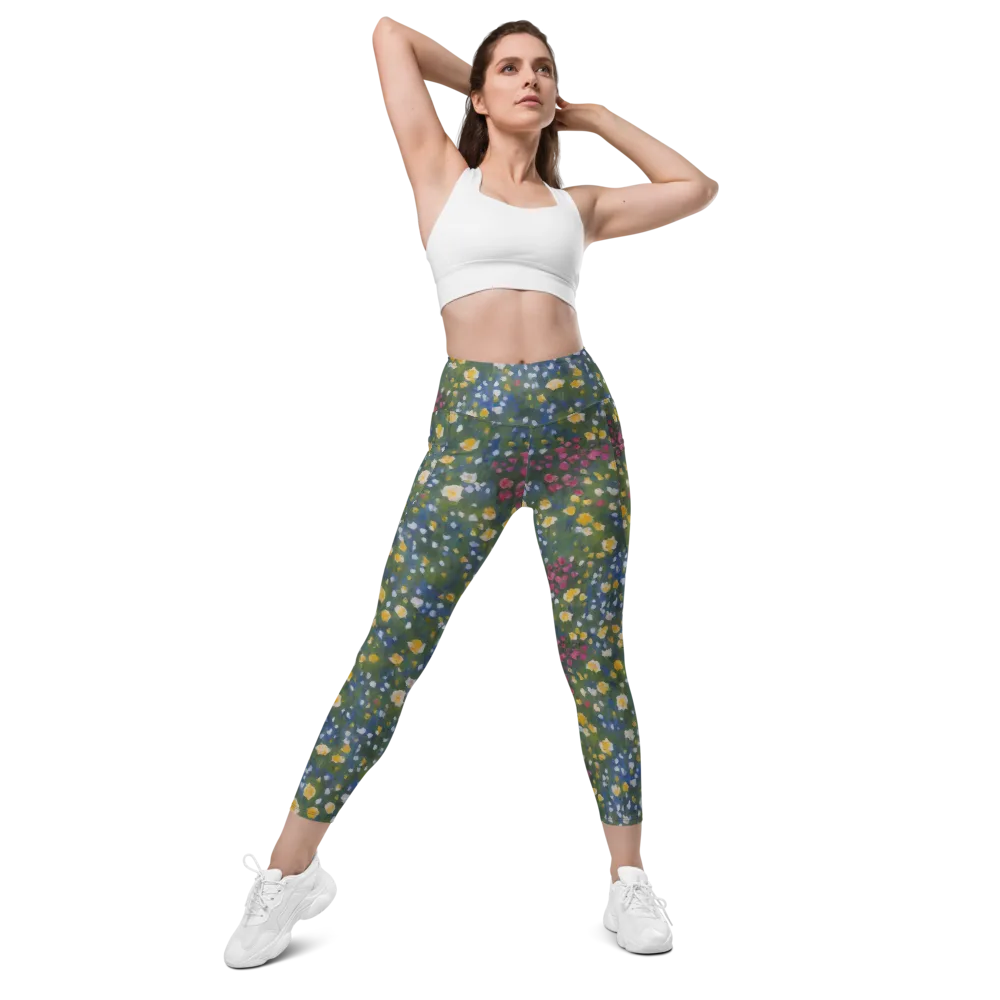 Meadow Reverie on Leggings with Pockets — Front