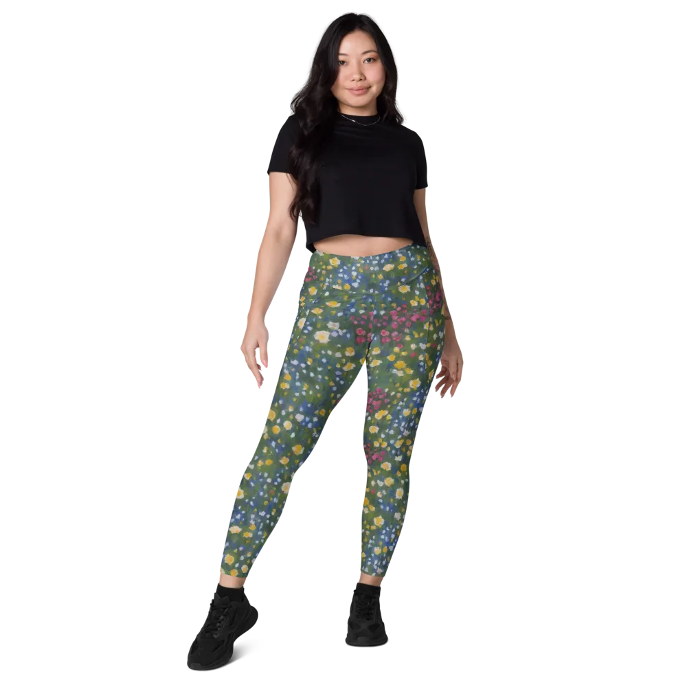 Meadow Reverie on Leggings with Pockets — Front