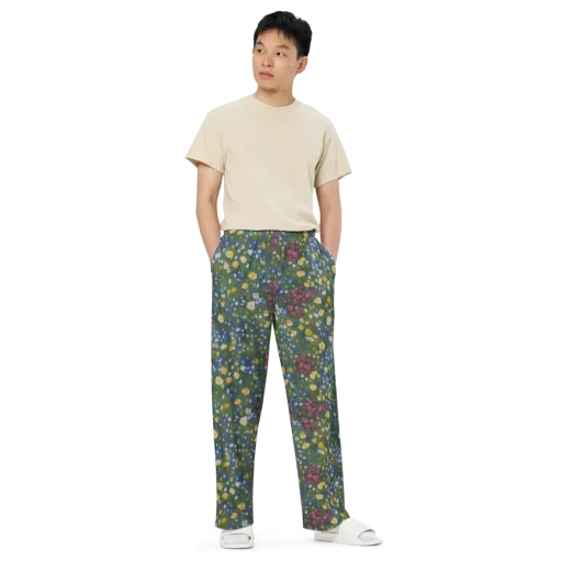 Meadow Reverie on a Wide-Leg Pants