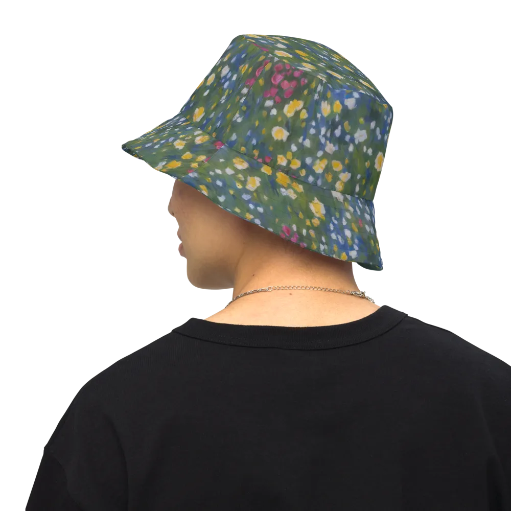 Meadow Reverie on Reversible Bucket Hat — Back Inside