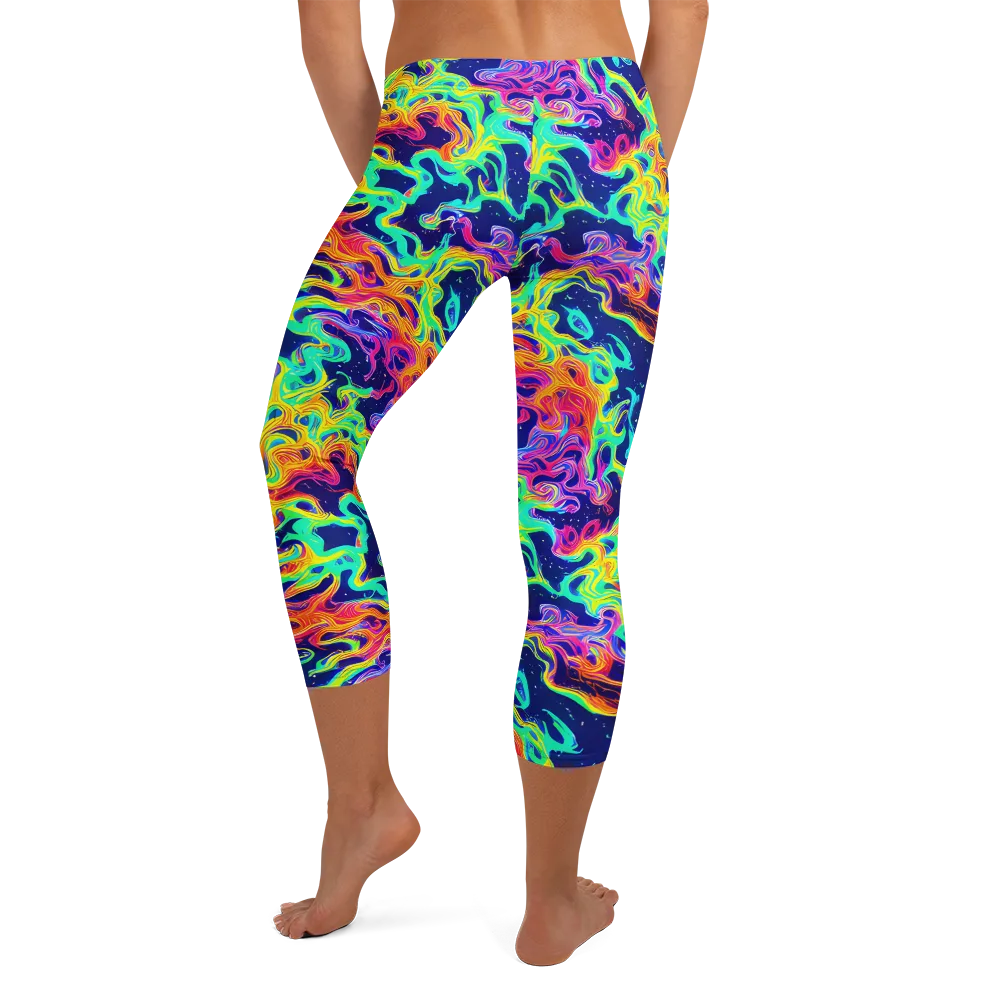 Hypercolor Whirlpool on Capri Leggings — Back