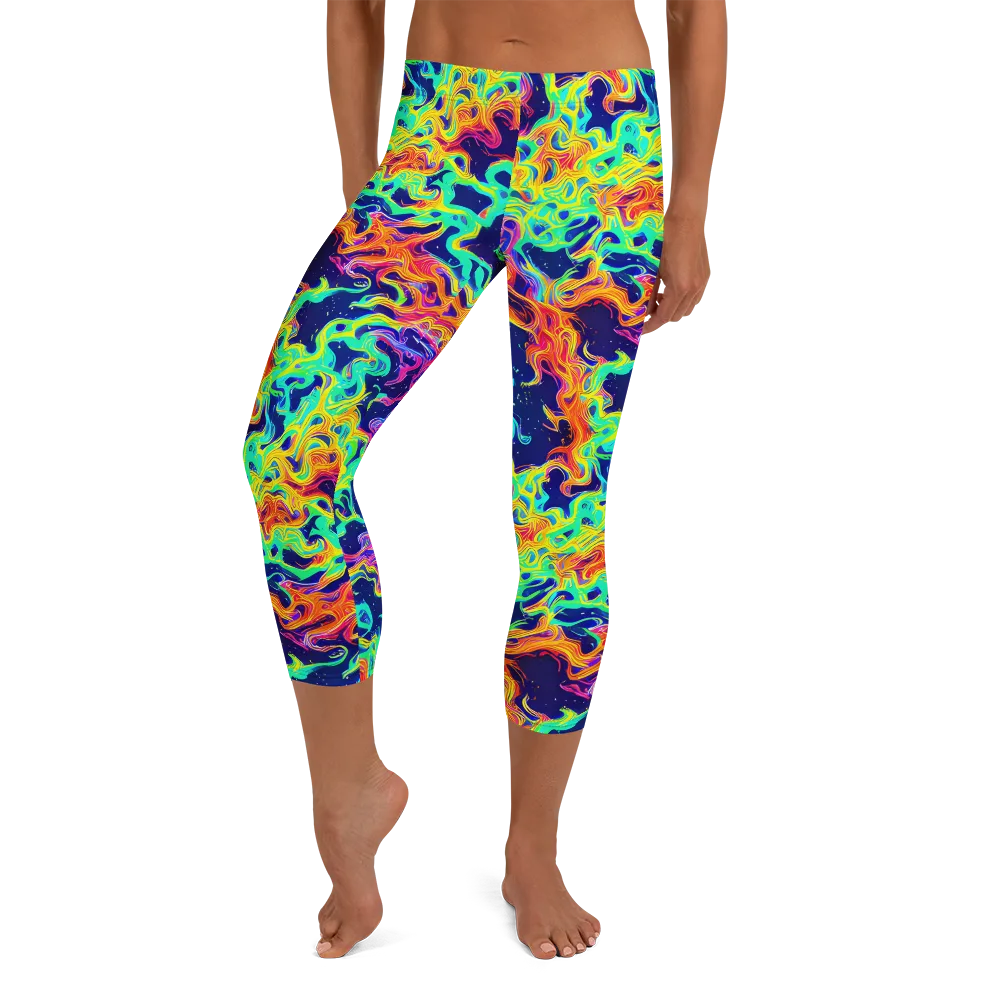 Hypercolor Whirlpool on Capri Leggings — Front
