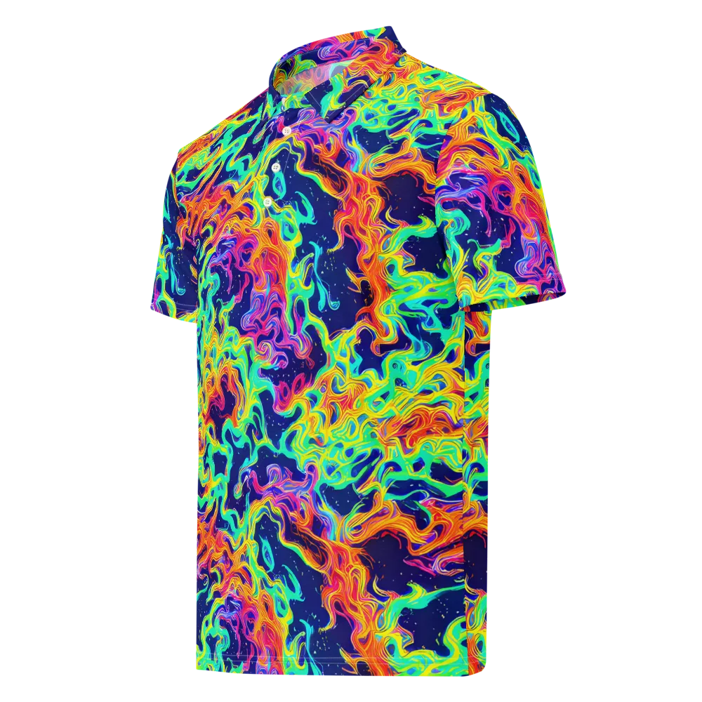 Hypercolor Whirlpool on Men's Slim Fit Polo Shirt — Left Front