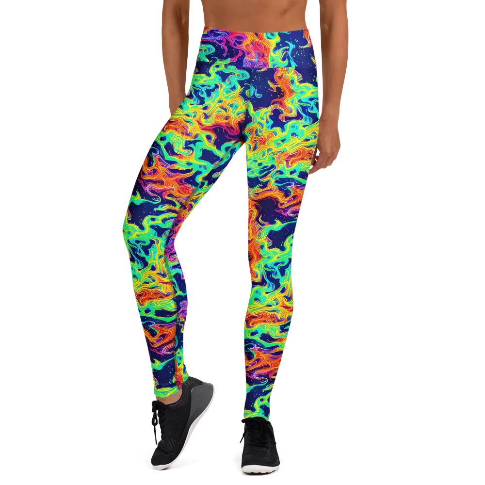 Hypercolor Whirlpool on Yoga Leggings — Front