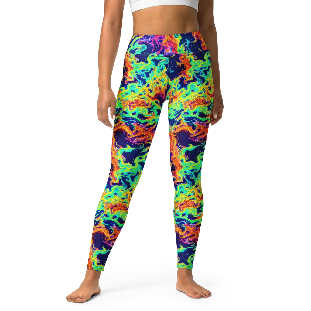Hypercolor Whirlpool on Yoga Leggings — Front