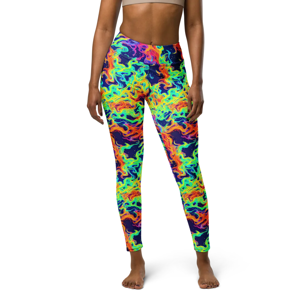 Hypercolor Whirlpool on Yoga Leggings — Front