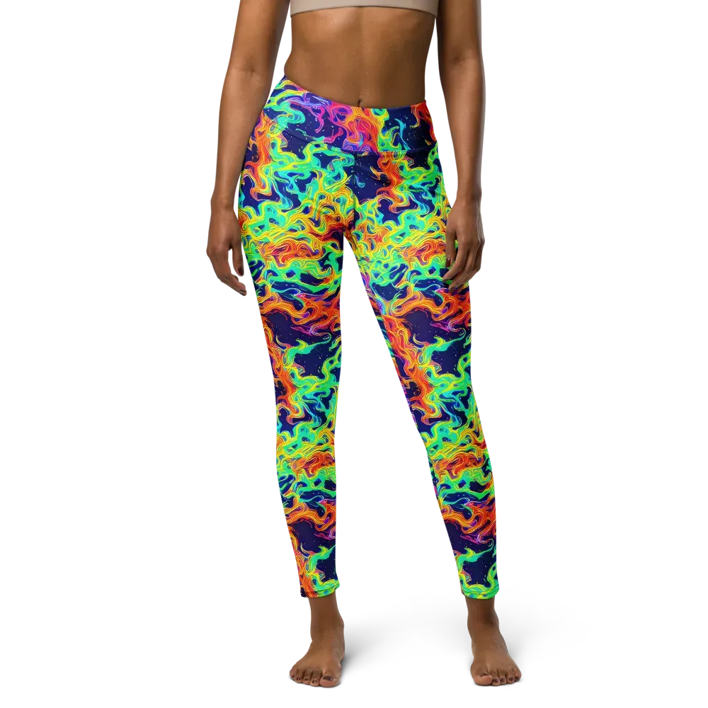 Hypercolor Whirlpool on Yoga Leggings — Front
