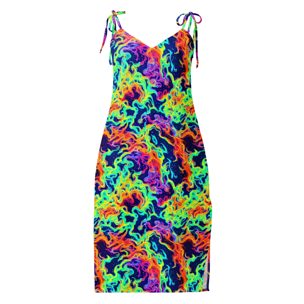 Hypercolor Whirlpool on Slip Dress — Front