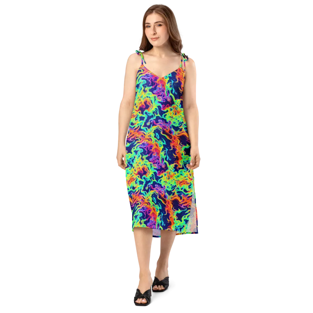 Hypercolor Whirlpool on Slip Dress — Front