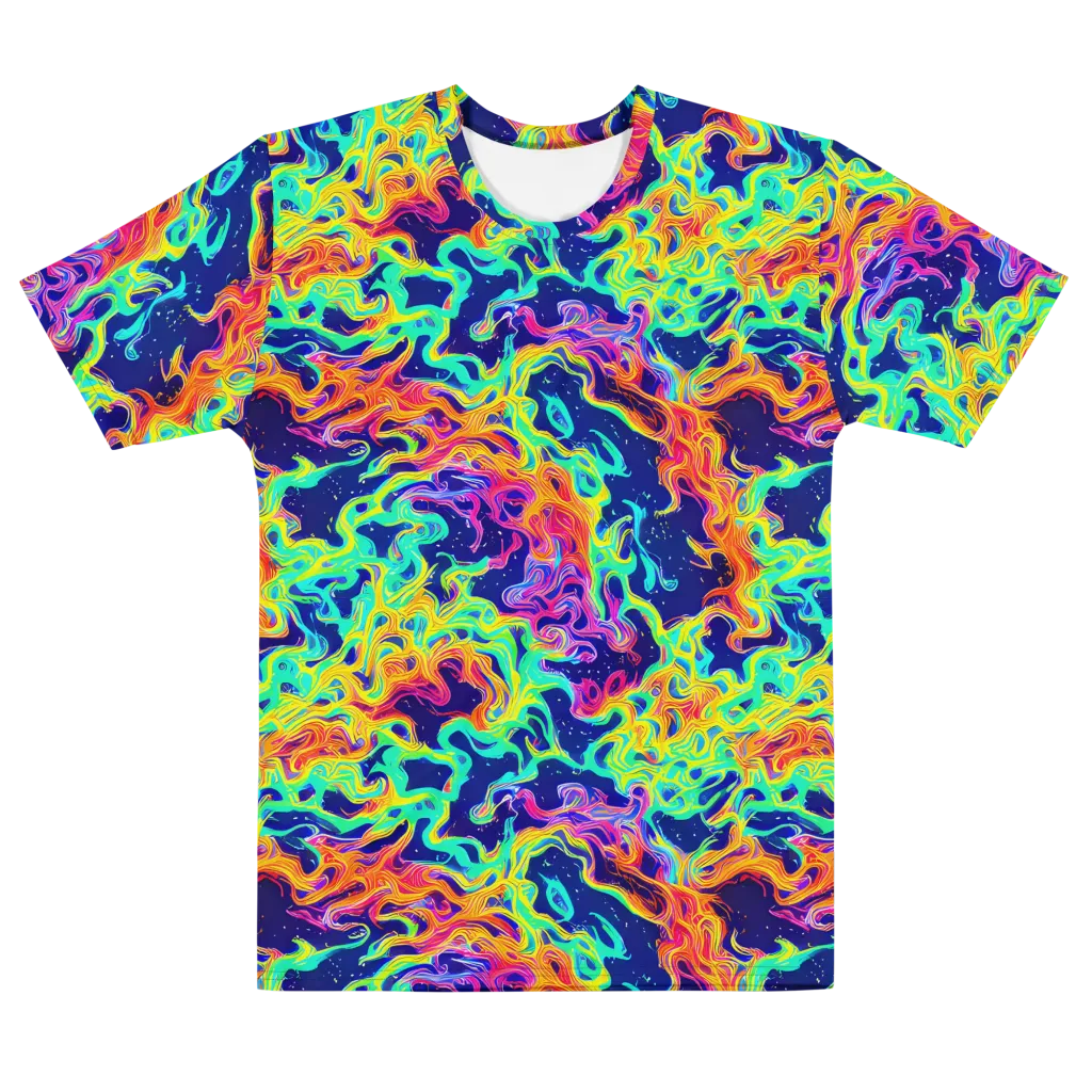 Hypercolor Whirlpool on Men's Cotton Crew Neck T-Shirt — Front