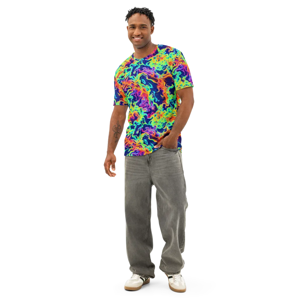 Hypercolor Whirlpool on Men's Cotton Crew Neck T-Shirt — Front