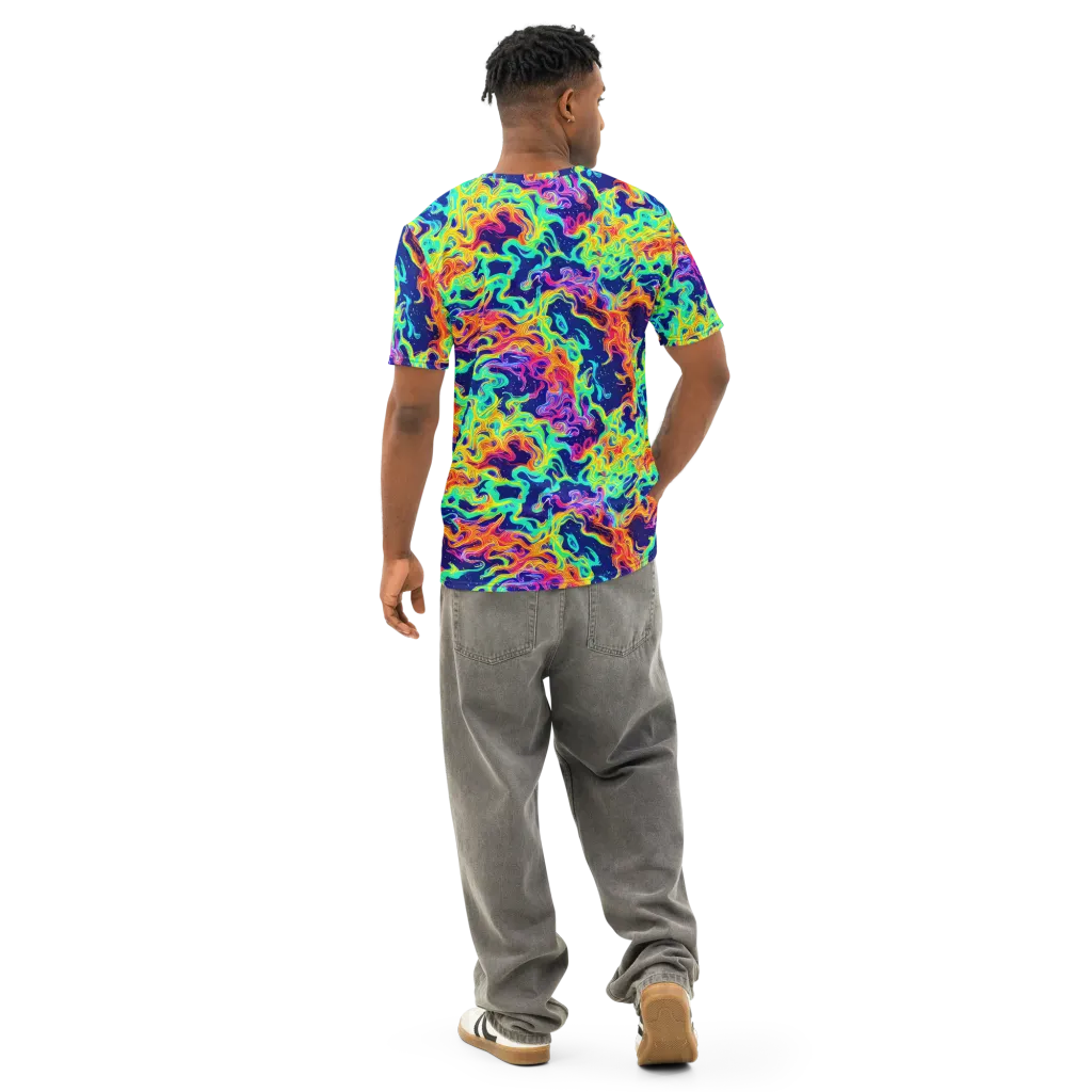 Hypercolor Whirlpool on Men's Cotton Crew Neck T-Shirt — Back