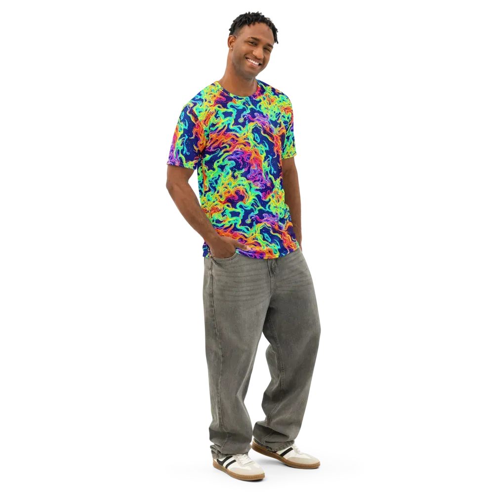 Hypercolor Whirlpool on Men's Cotton Crew Neck T-Shirt — Right Front