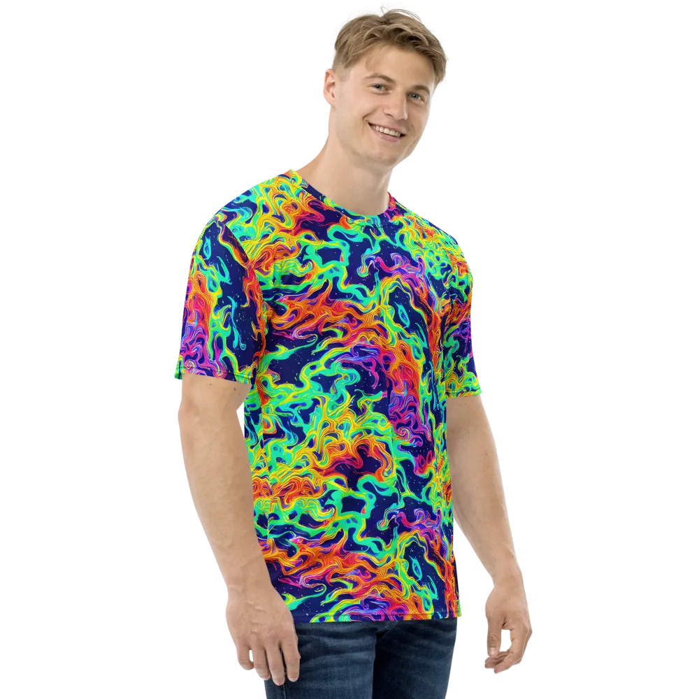 Hypercolor Whirlpool on Men's Crew Neck T-Shirt — Right
