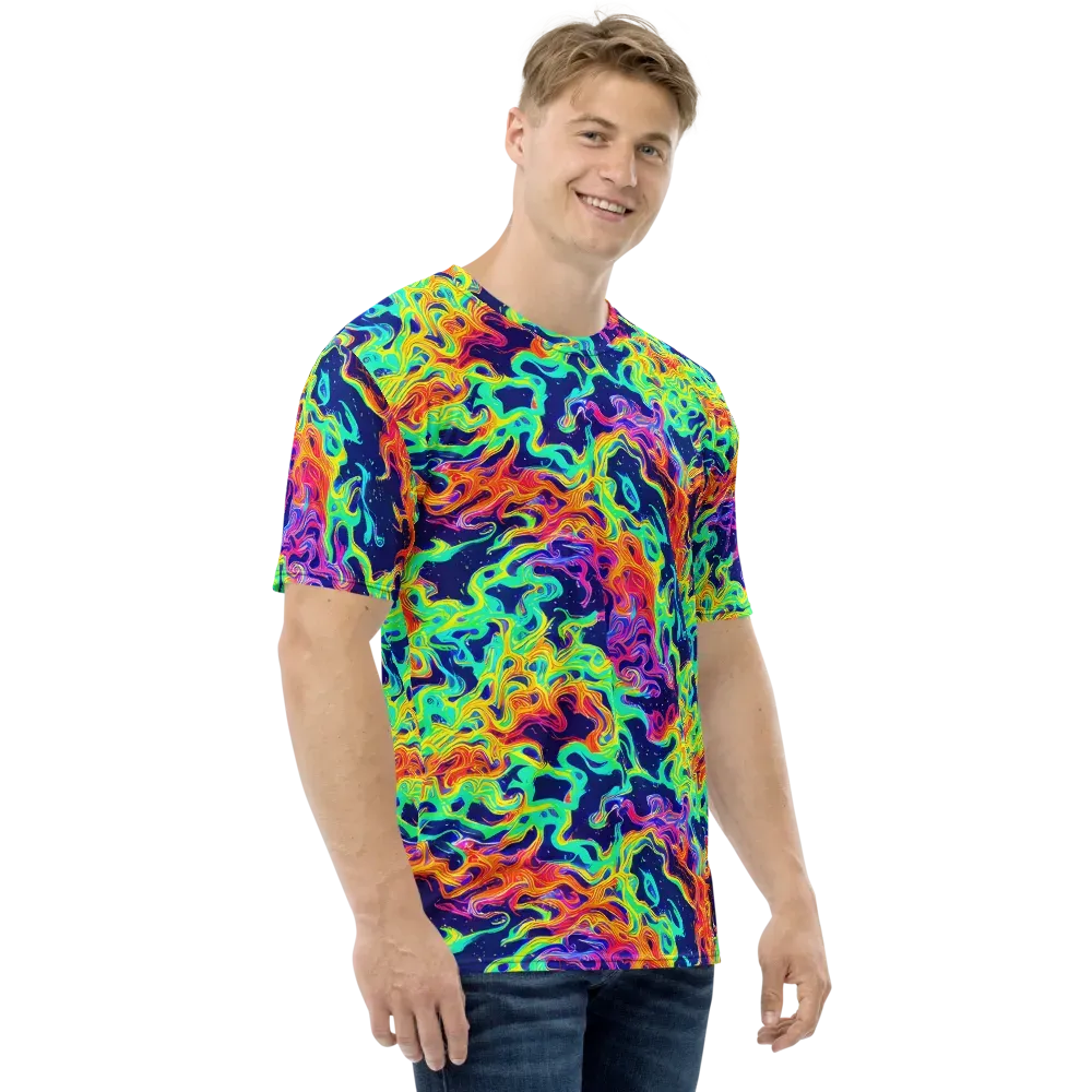 Hypercolor Whirlpool on Men's Crew Neck T-Shirt — Right