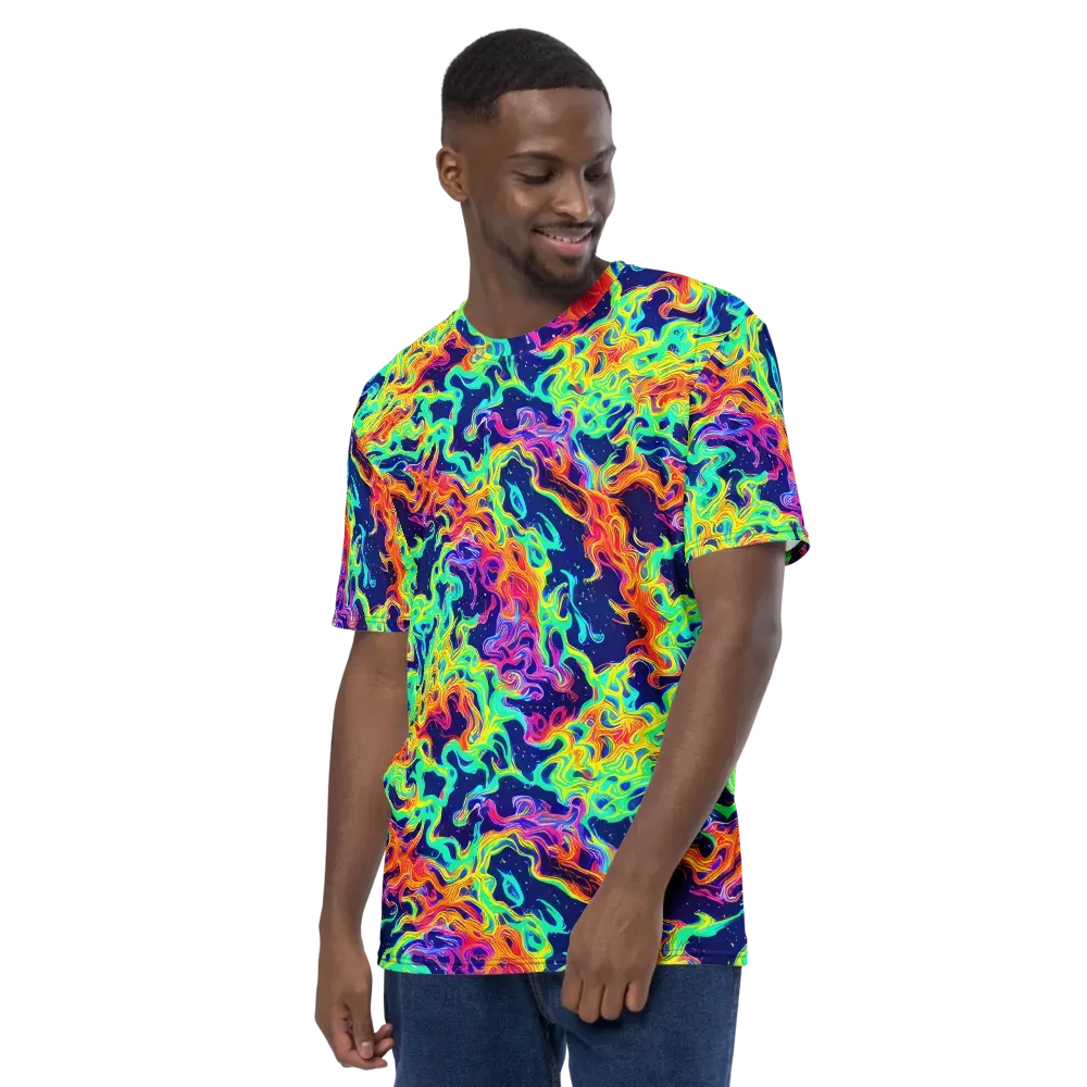Hypercolor Whirlpool on Men's Crew Neck T-Shirt — Left