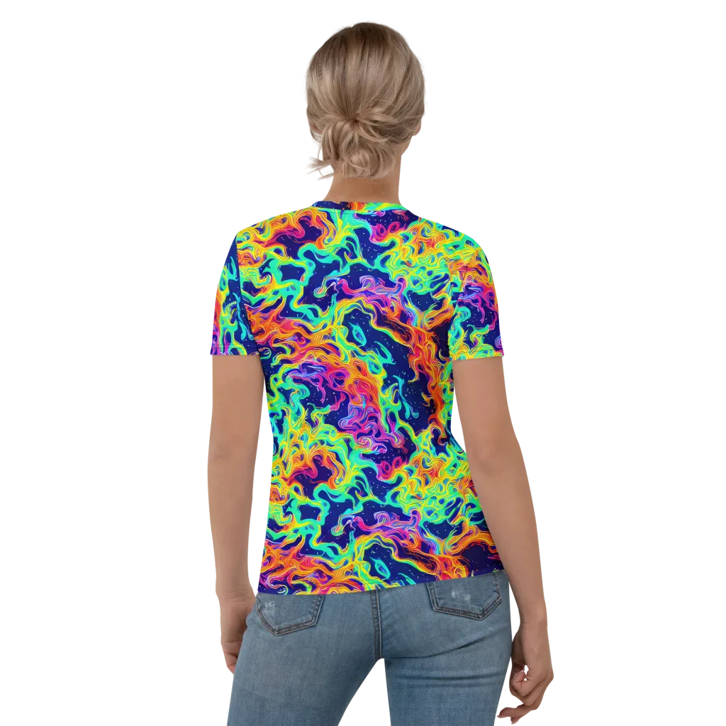 Hypercolor Whirlpool on Women's Crew Neck T-Shirt — Back