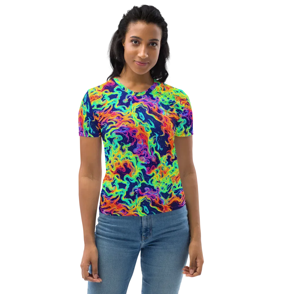 Hypercolor Whirlpool on Women's Crew Neck T-Shirt — Front