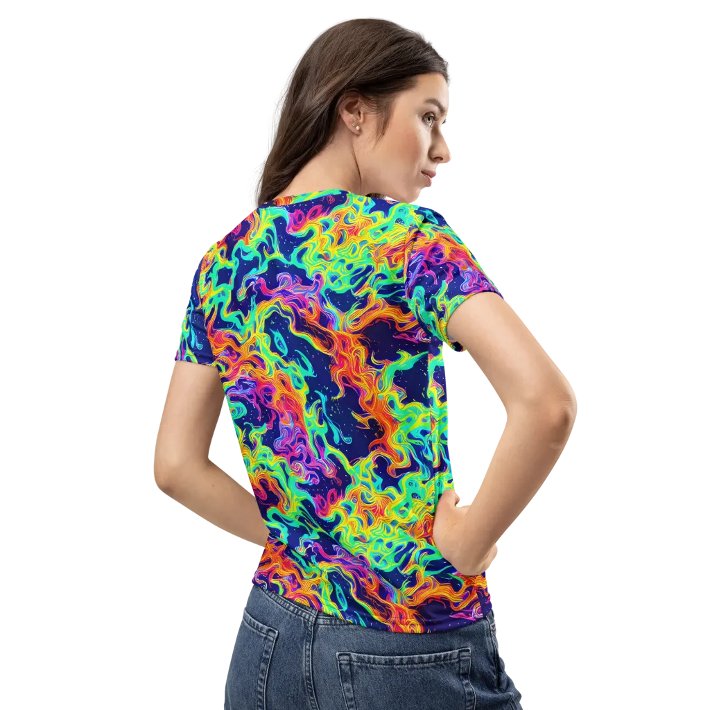 Hypercolor Whirlpool on Women's Crew Neck T-Shirt — Back