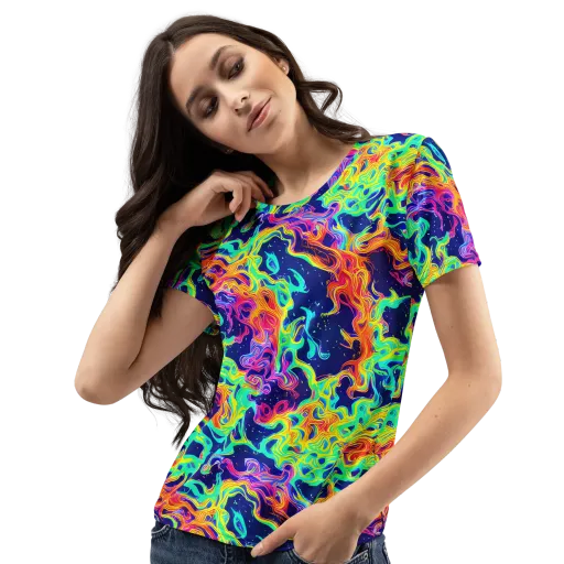 Hypercolor Whirlpool on a Women's Crew Neck T-Shirt