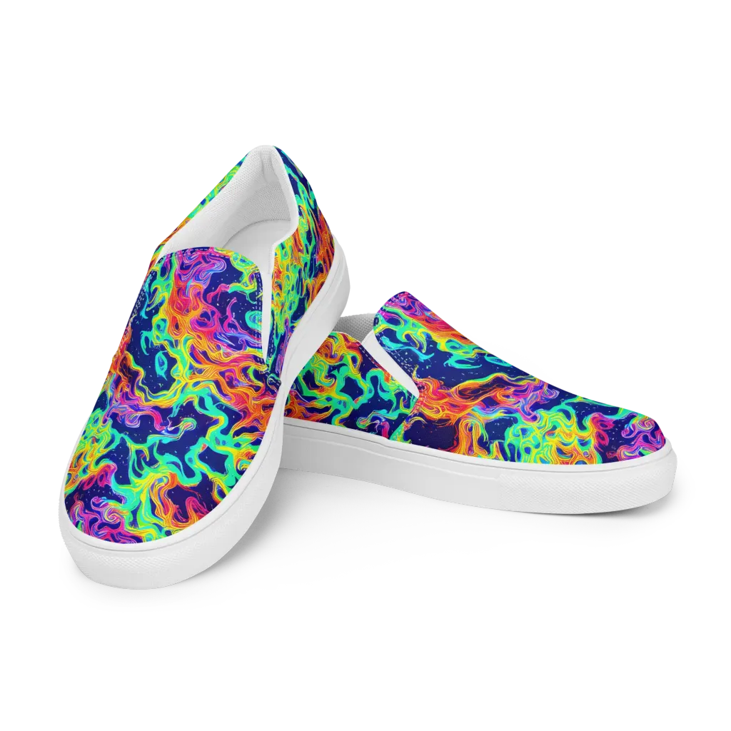 Hypercolor Whirlpool on Men's Slip-On Canvas Shoes — Left Front