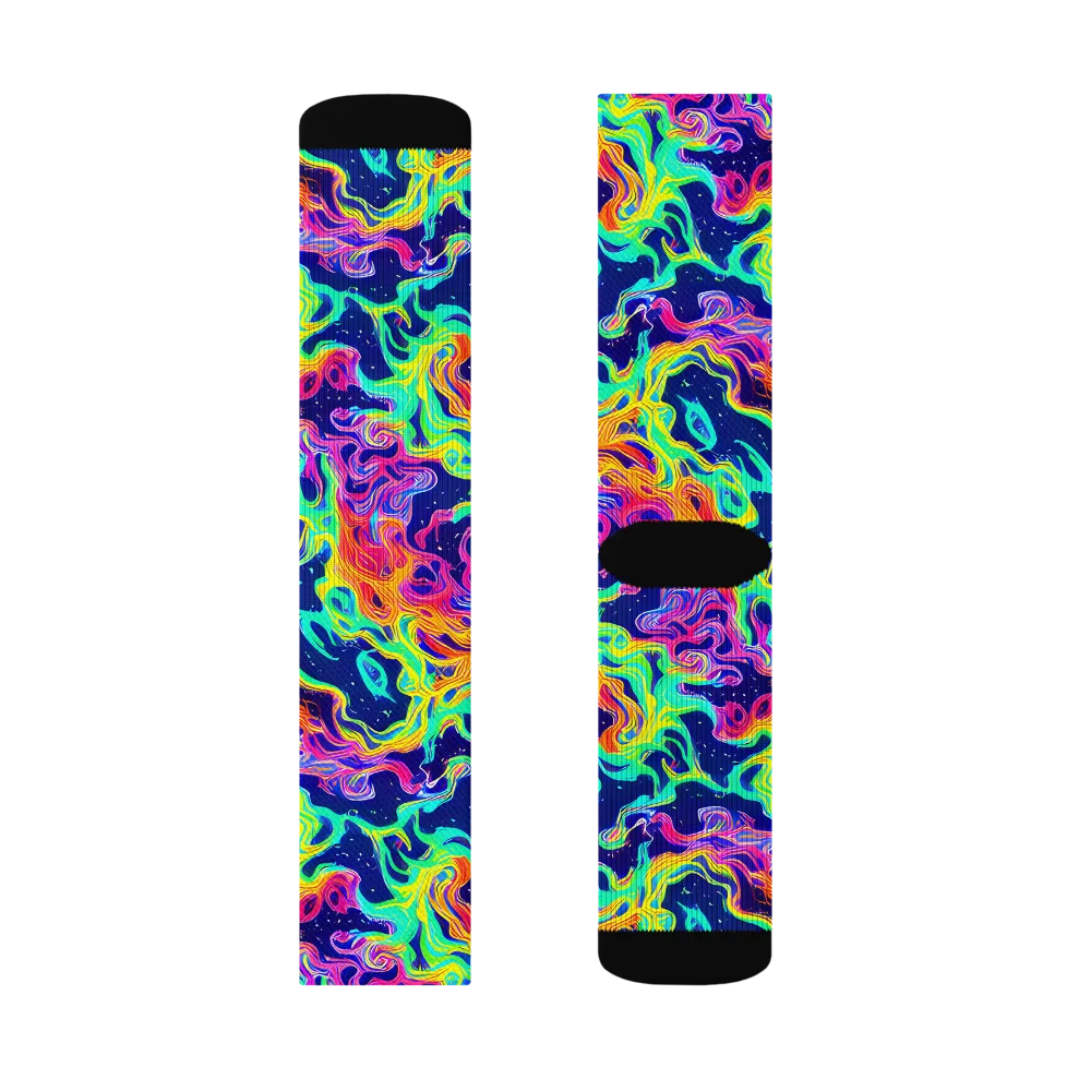 Hypercolor Whirlpool on Socks — Left Sock